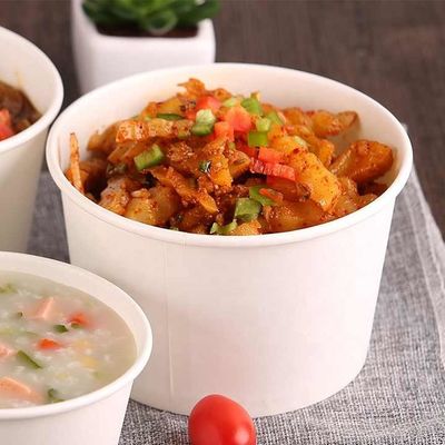 1100ml 紙 デザート ボウル 食品 包装 ヌードル サラダ 容器 66mm