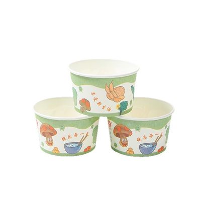 食品用紙 600ml スープボックス 容器 携帯 サラダ ボウル PLA コーティング