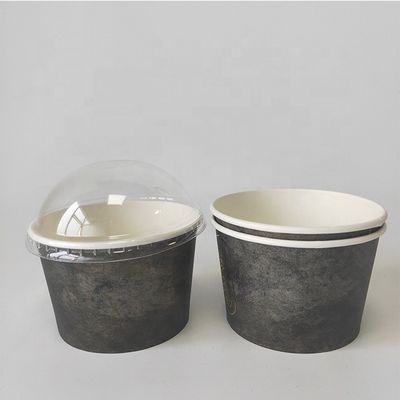 温かい飲み物 紙碗 サイズ 500ml コンテナ ドーム蓋付き 持ち帰り用