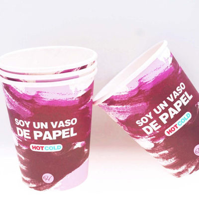 10オンス 360ml シングル 壁紙カップ プラスチックフリー コラコーティング 冷たい飲み物のための使い捨てカップ