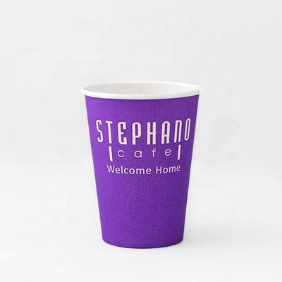 540ml 一回使用可能なリップルコーヒーカップ 双重PEコーティング 16oz シングル壁紙カップ