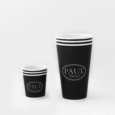 黒 540ml シングル 壁紙 カップ 16oz PE コーティング 使い捨て 印刷 紙 カップ