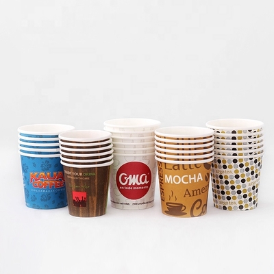 生物分解性 PLA PE コーティング 壁紙カップ 1oz-4oz 蓋付き